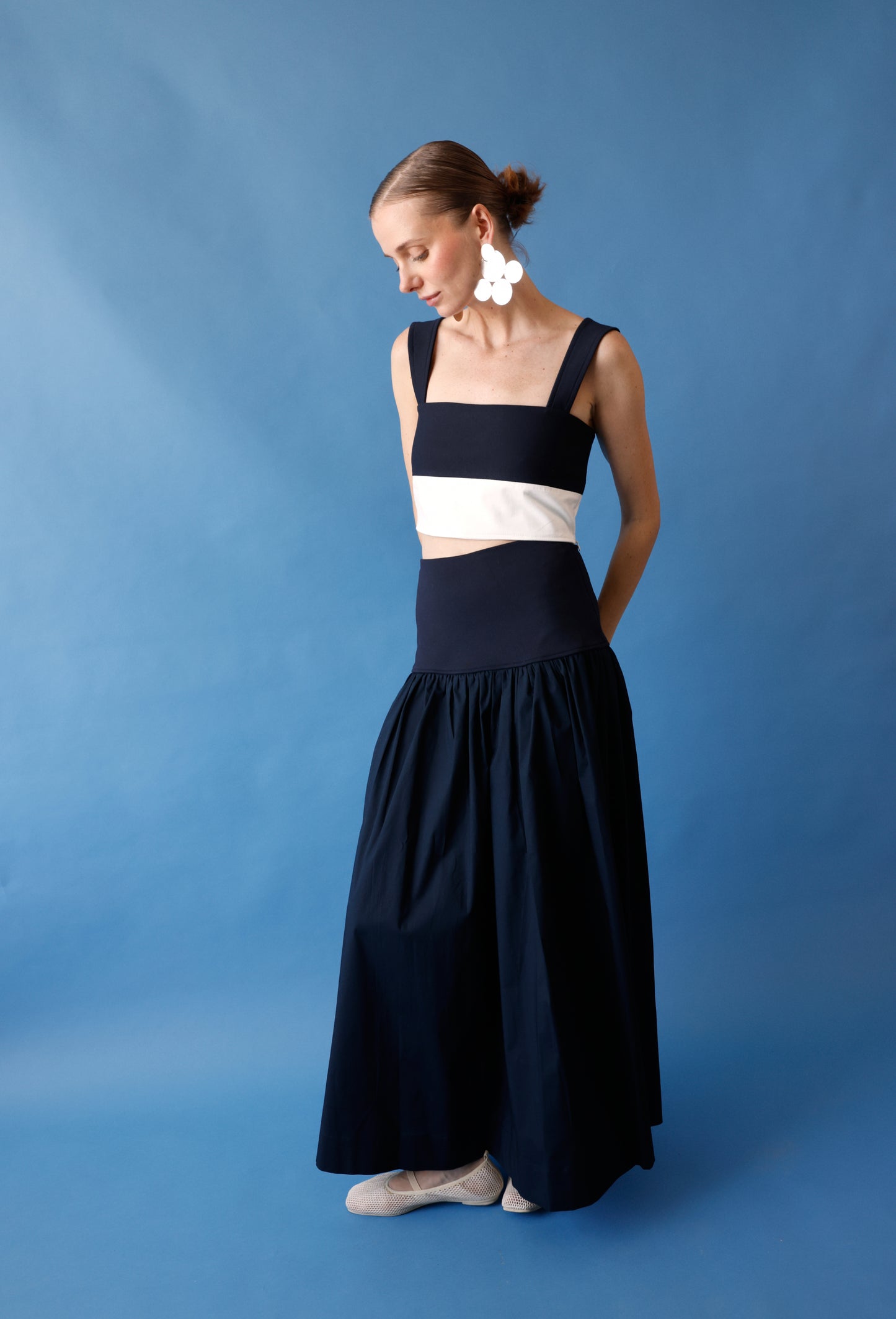CROP TOP YARA AZUL-BLANCO