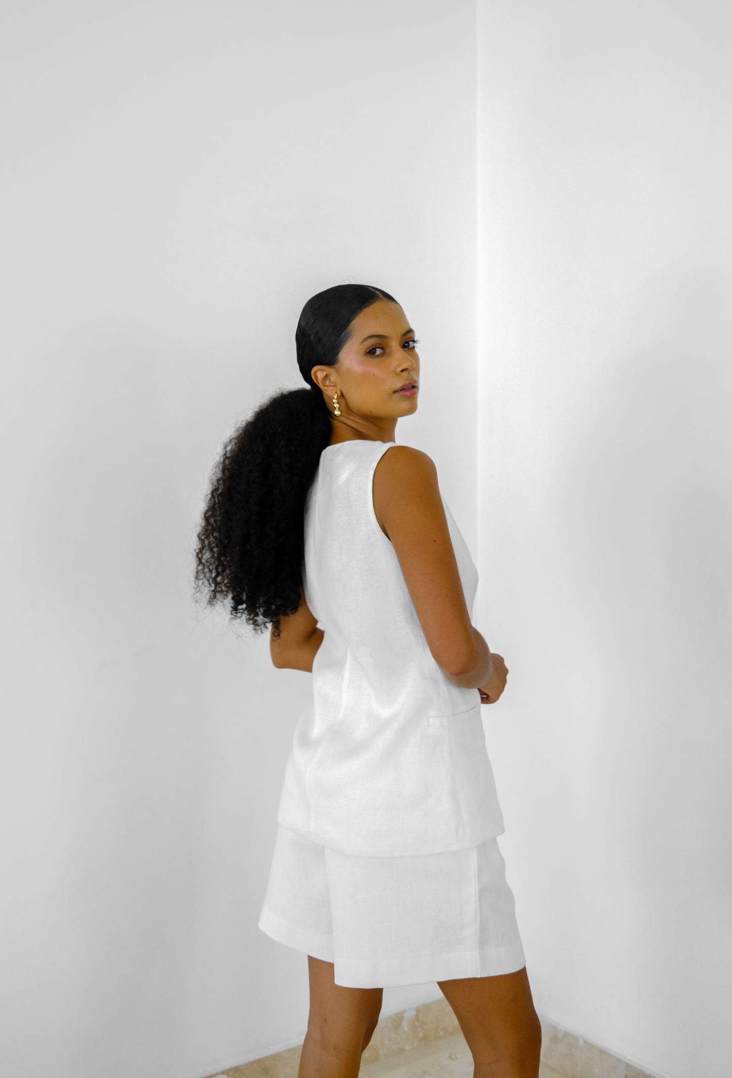 CHALECO CELESTE BLANCO