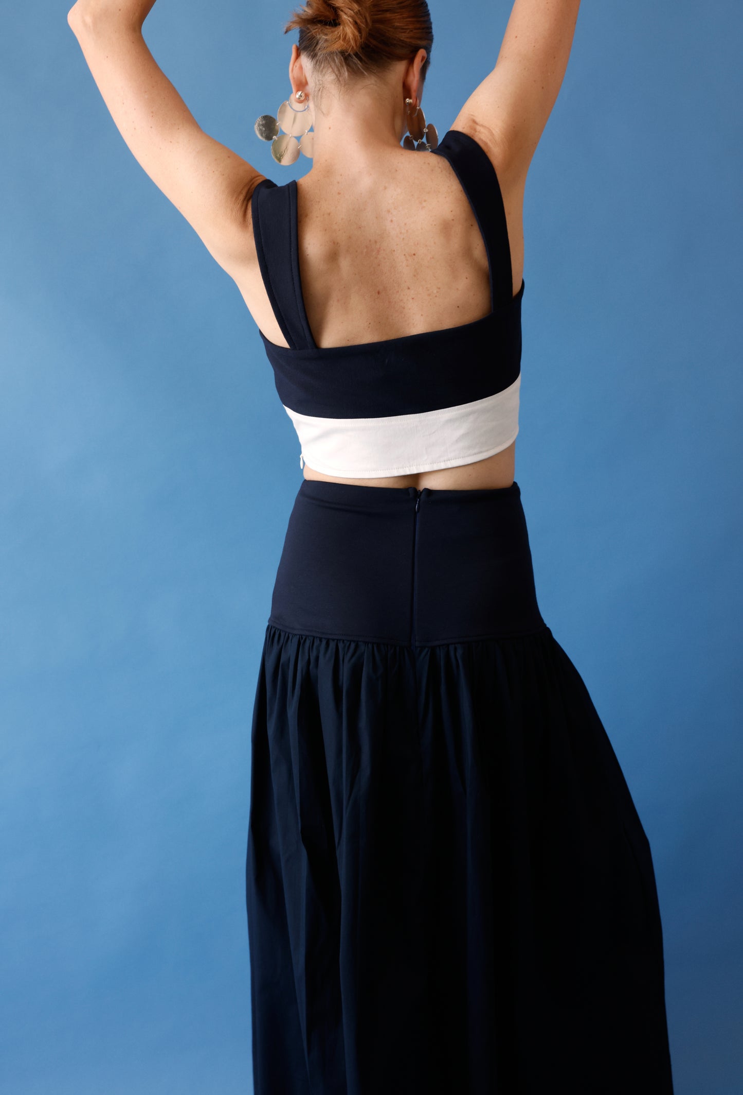 CROP TOP YARA AZUL-BLANCO