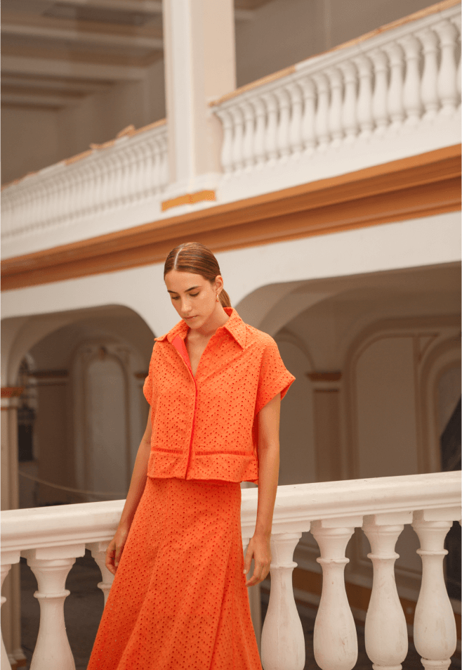 BLUSA LISA NARANJA