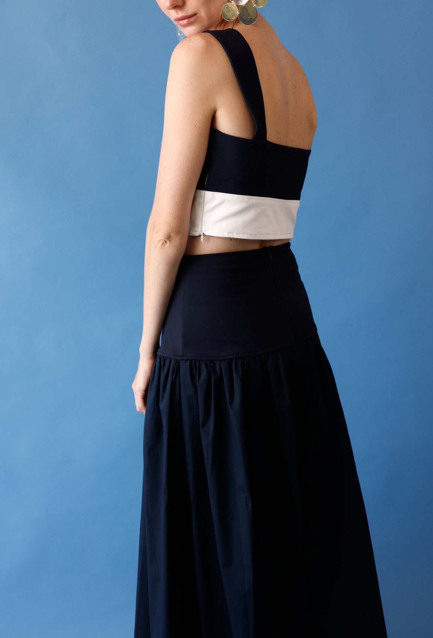 CROP TOP YARA AZUL-BLANCO