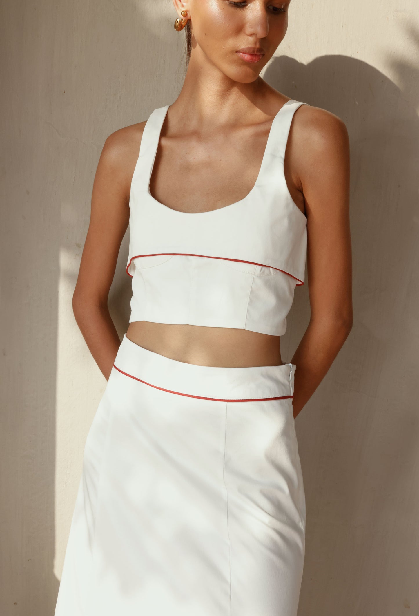 CROP TOP MELBA BLANCO