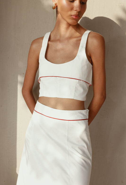 CROP TOP MELBA BLANCO