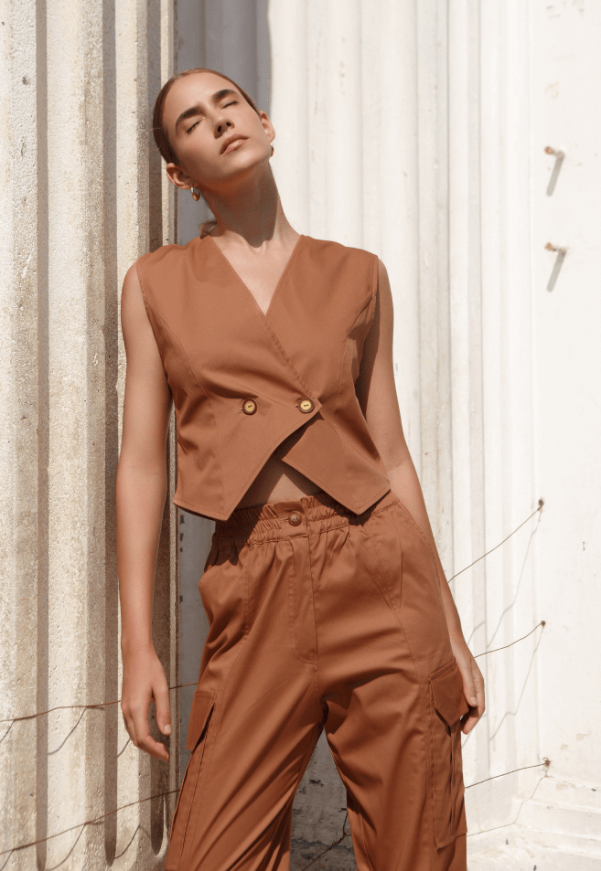 PANTALON ORNELLA CAFE