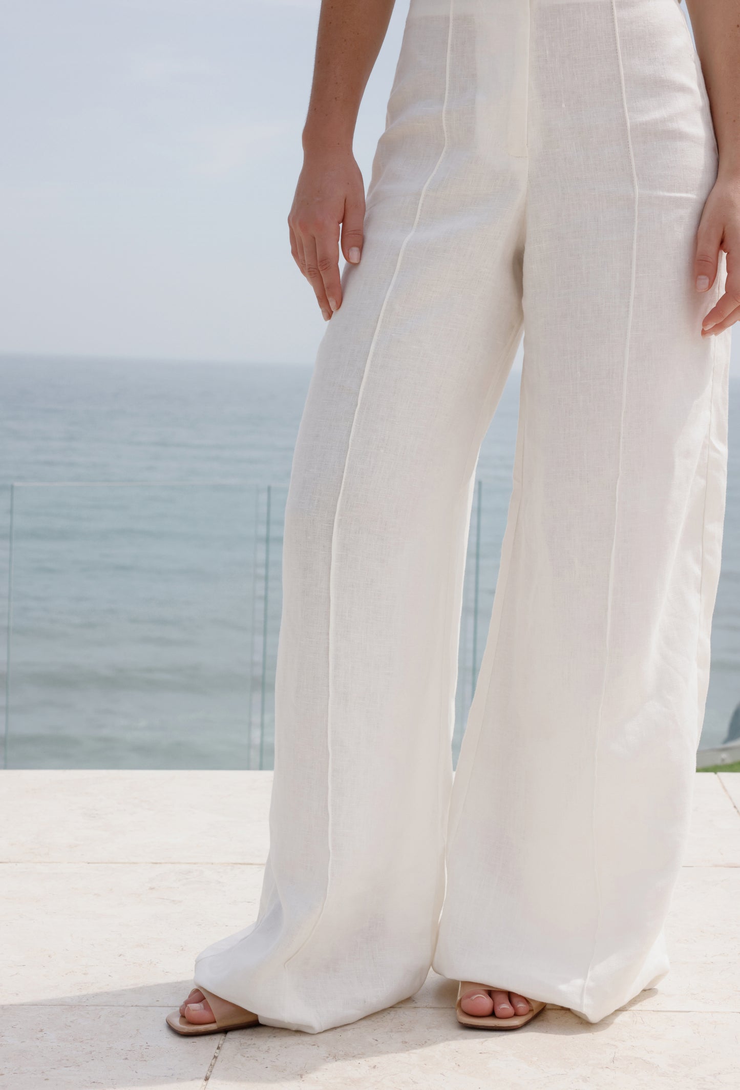 PANTALON RAFAELA LINO BLANCO