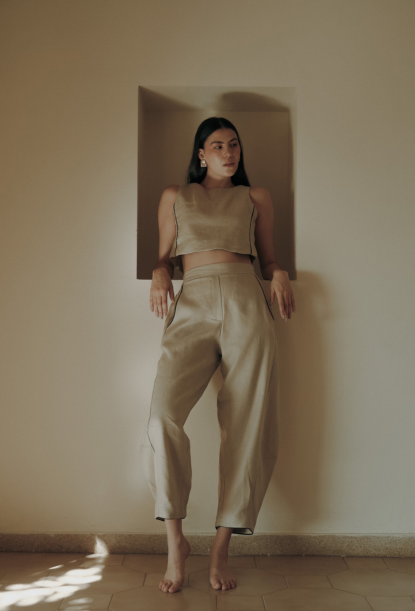 PANTALON MABEL LINO CAMEL