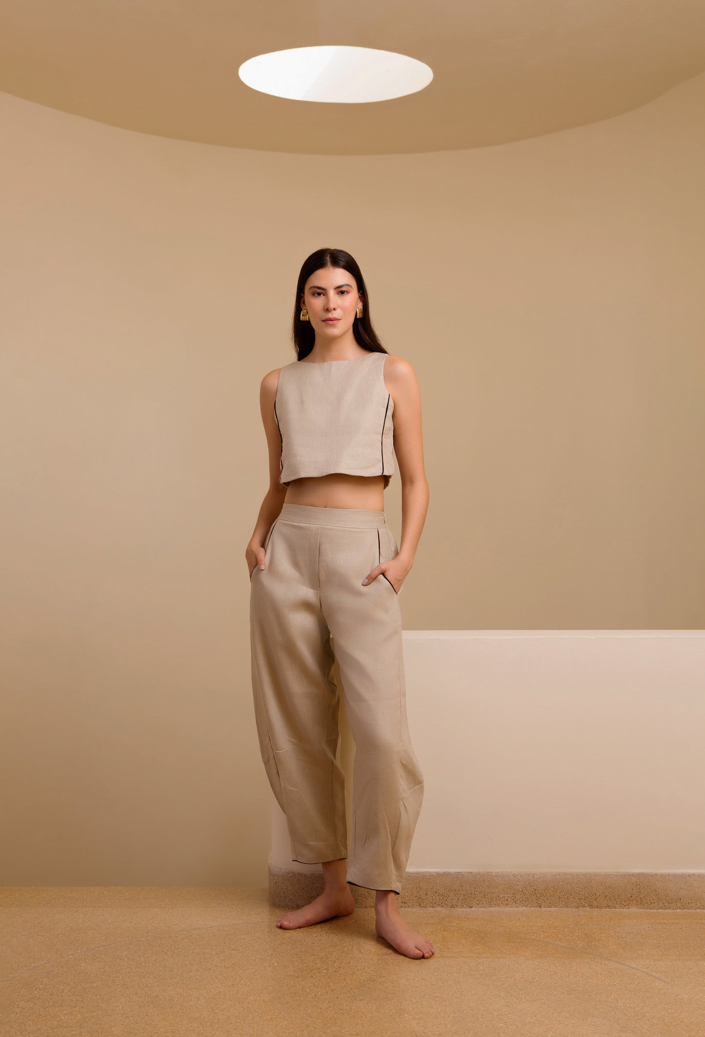PANTALON MABEL LINO CAMEL