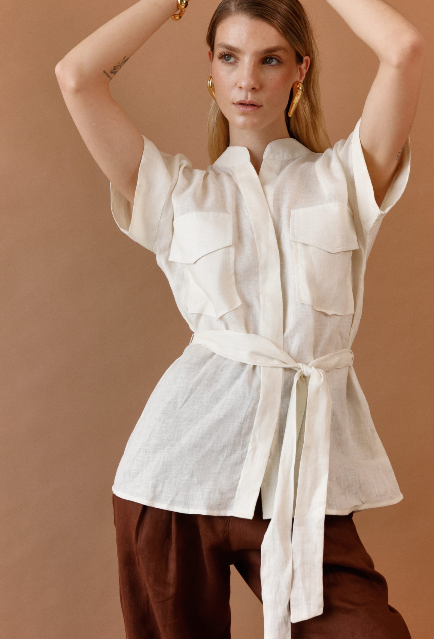BLUSA MARGARITA CAMEL