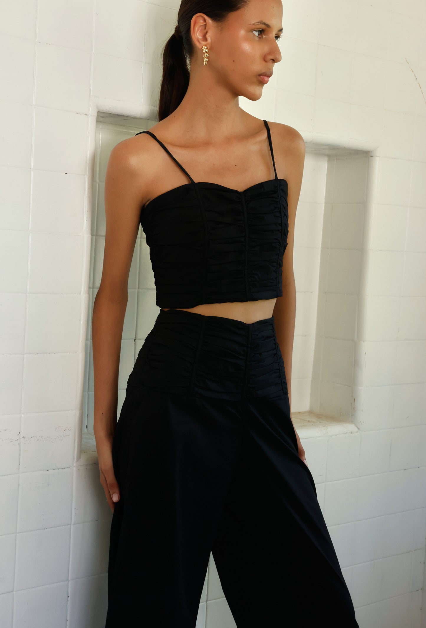 CROP TOP LUNA NEGRO