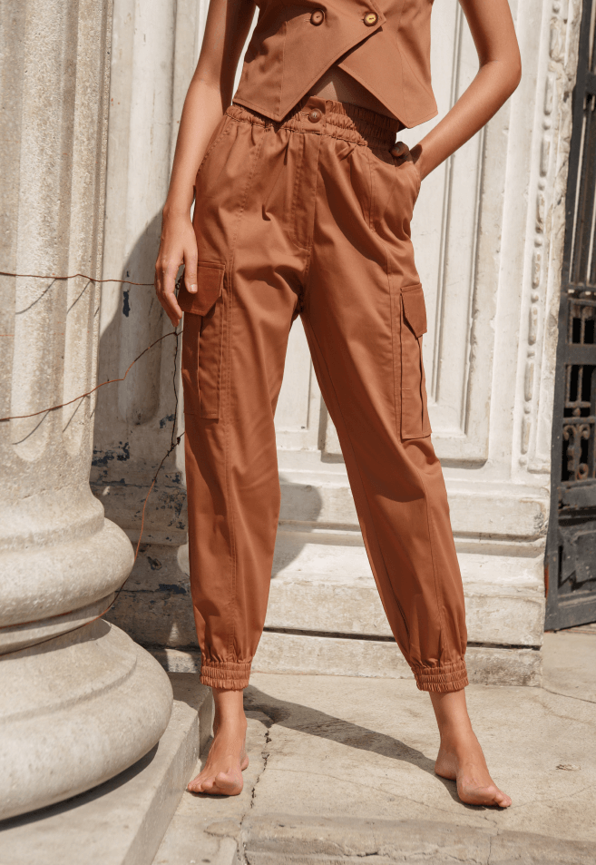 PANTALON ORNELLA CAFE