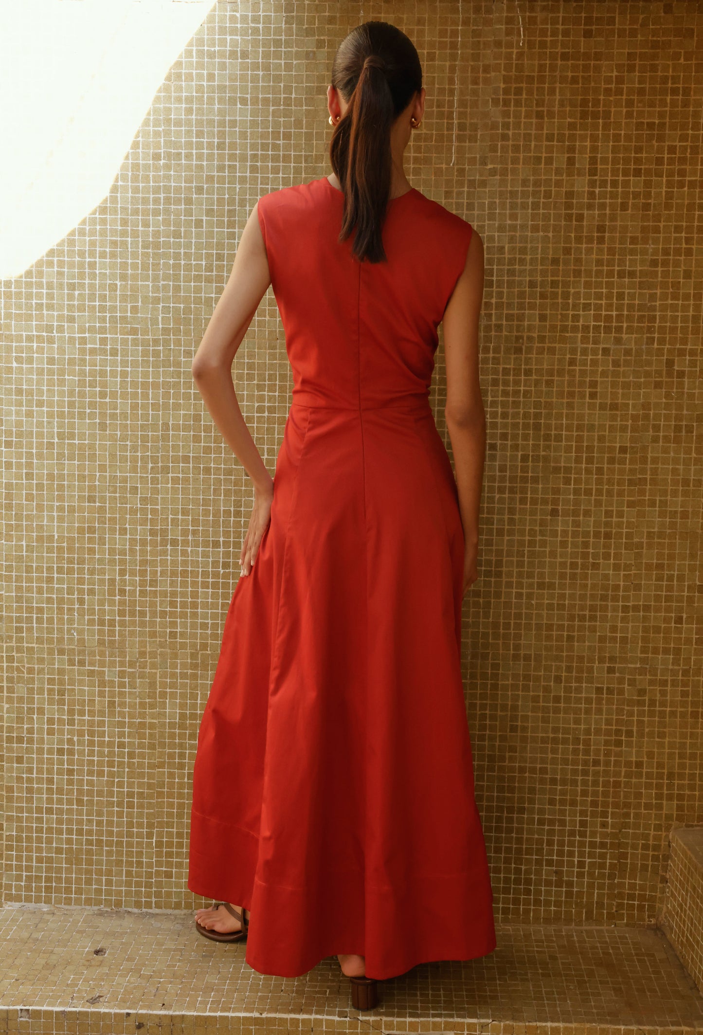 VESTIDO FABIOLA LADRILLO