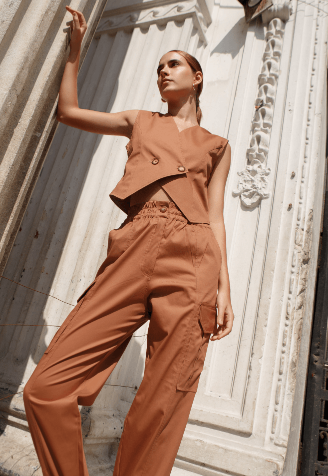 PANTALON ORNELLA CAFE