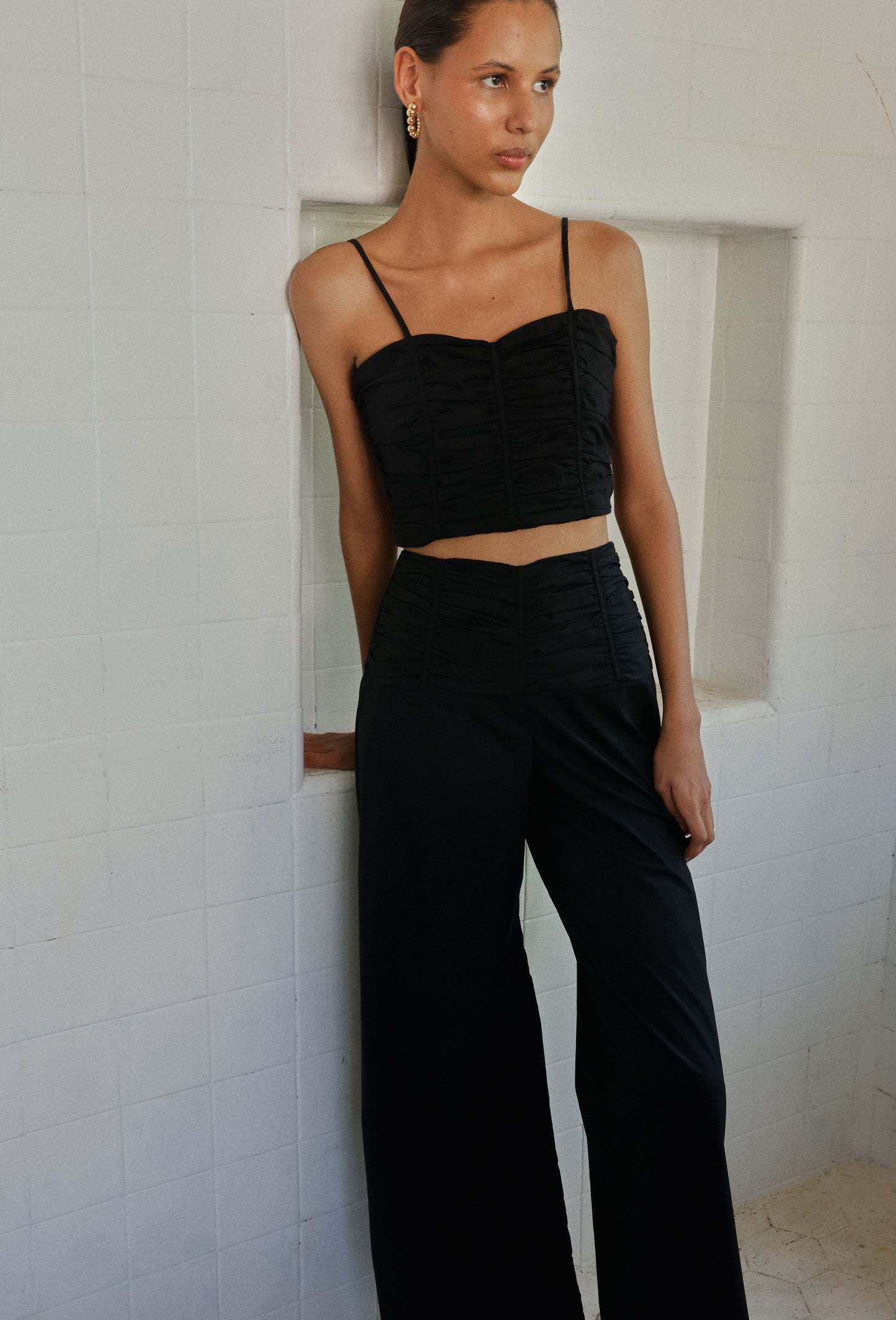CROP TOP LUNA NEGRO