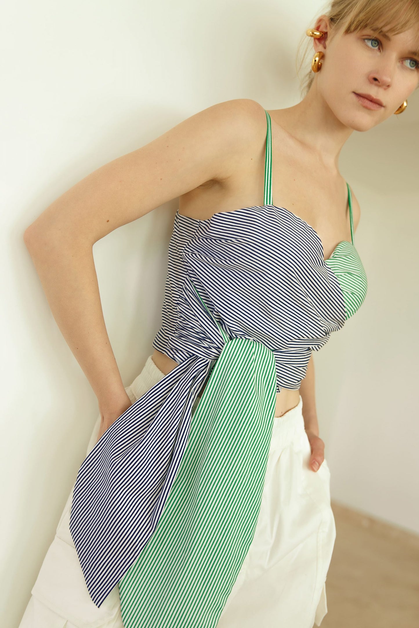CROP TOP GRETA AZUL-VERDE