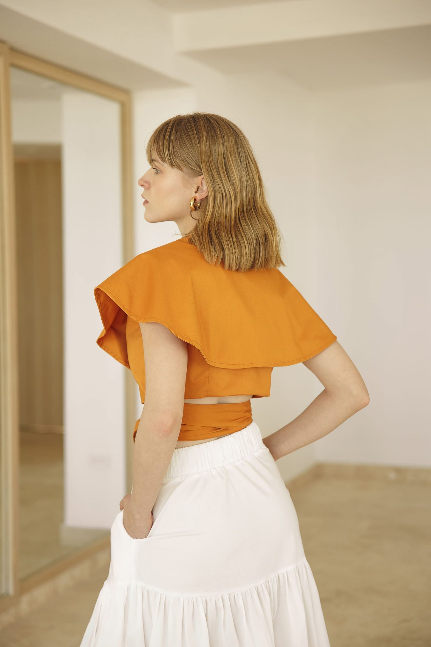 CROP TOP IRIS MOSTAZA