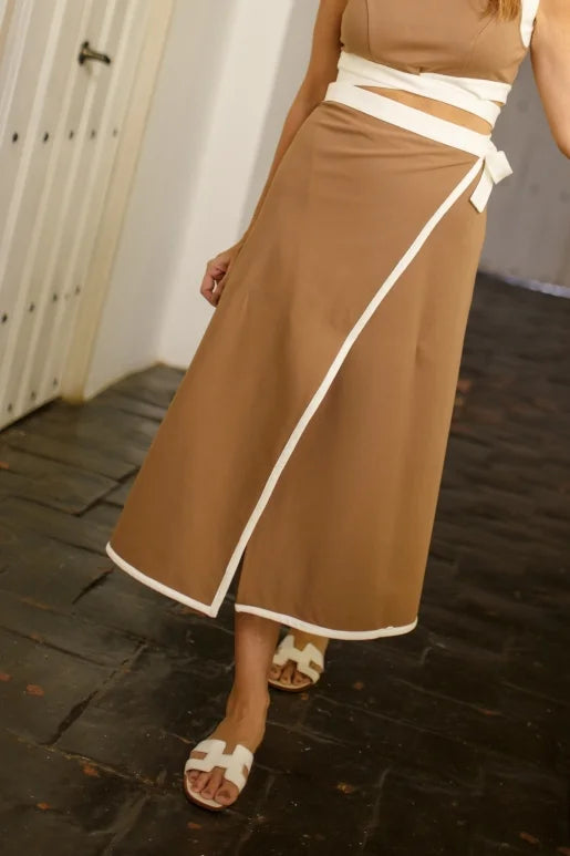 FALDA GEMA CAMEL