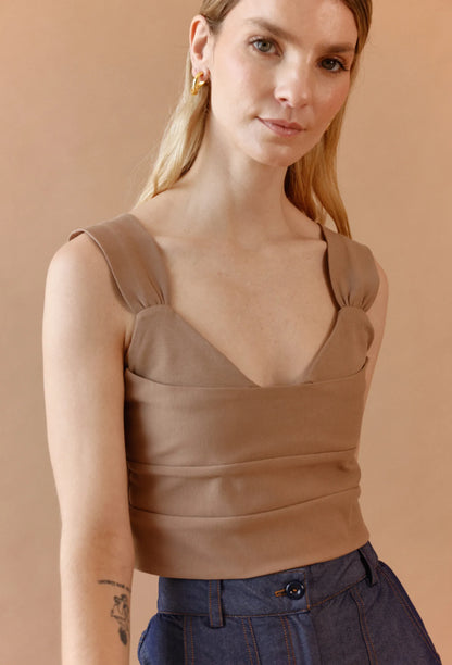 CROP TOP ALMA FRANELA