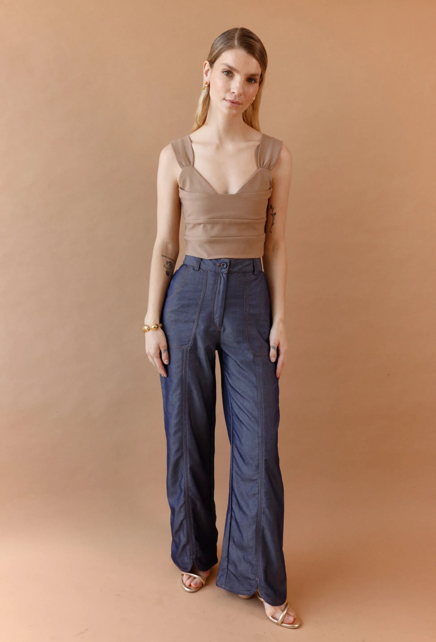 CROP TOP ALMA FRANELA