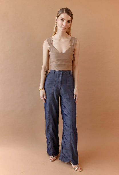 CROP TOP ALMA FRANELA