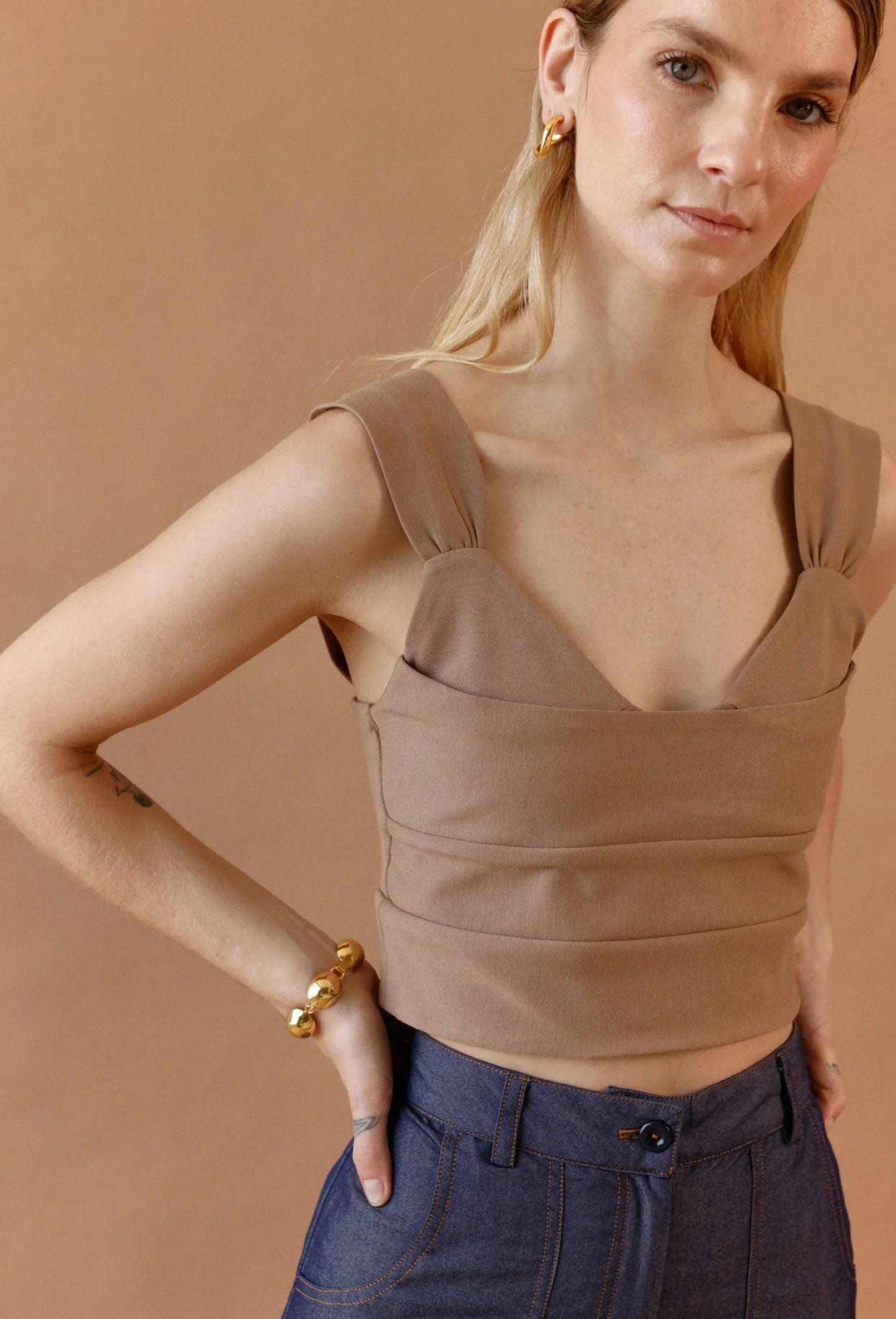 CROP TOP ALMA FRANELA