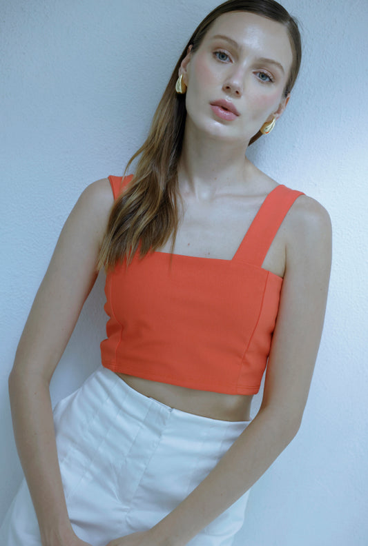 CROP TOP MAR NARANJA