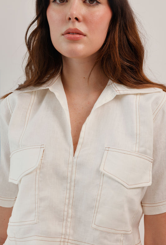 BLUSA FREYA LINO BLANCO