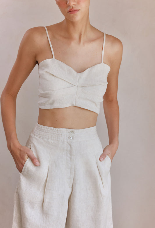 CROP TOP DAKOTA CAMEL