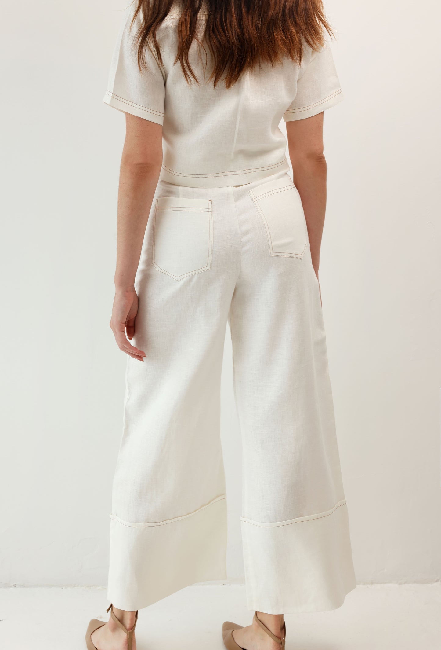 PANTALON LUCIANA LINO BLANCO