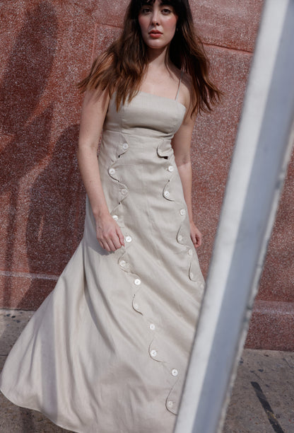 VESTIDO JULIETA CAMEL