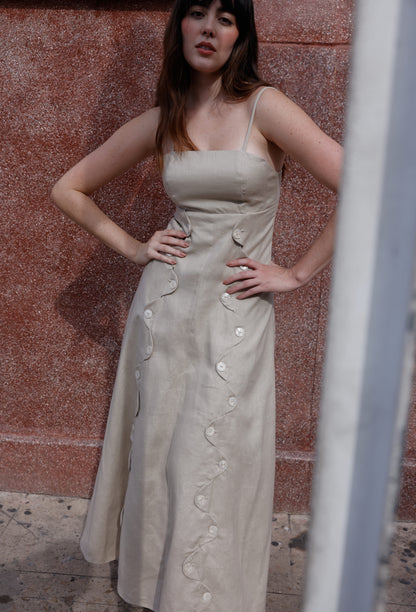 VESTIDO JULIETA CAMEL