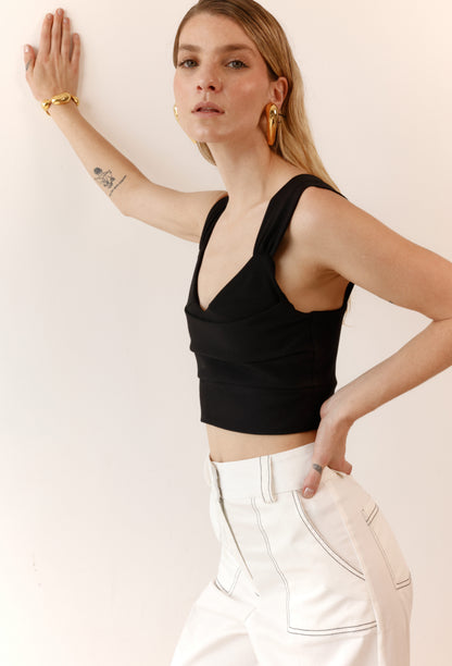CROP TOP ALMA NEGRO