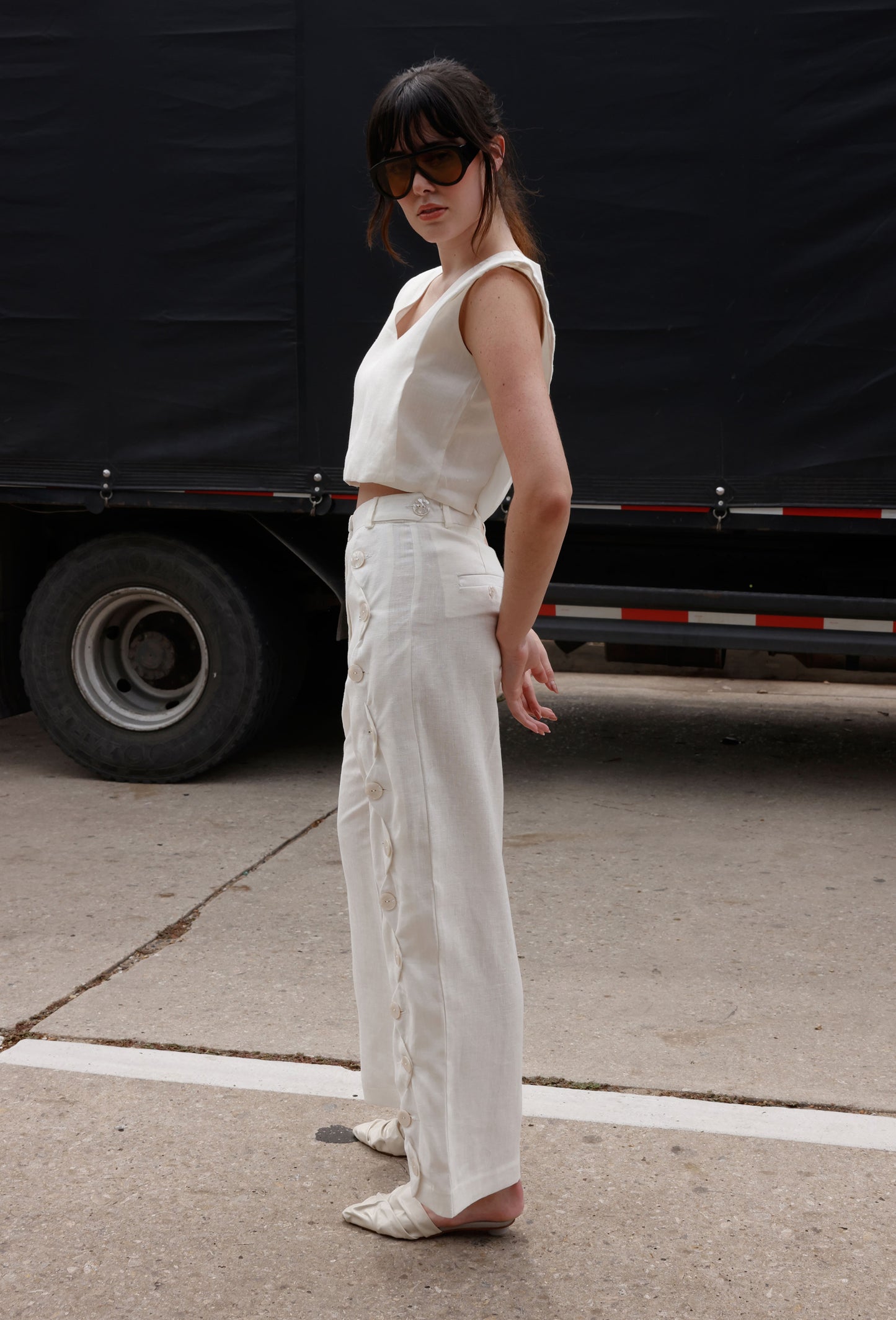 PANTALON ELEONORA BLANCO
