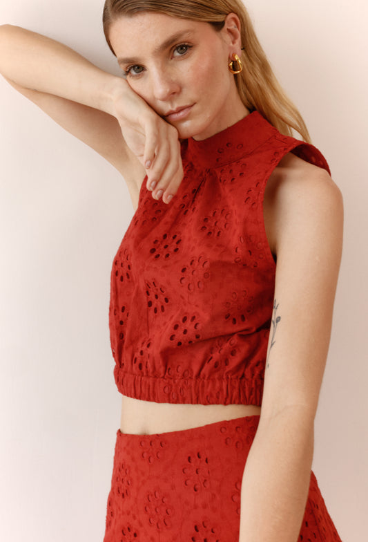 CROP TOP BELEN TERRACOTA