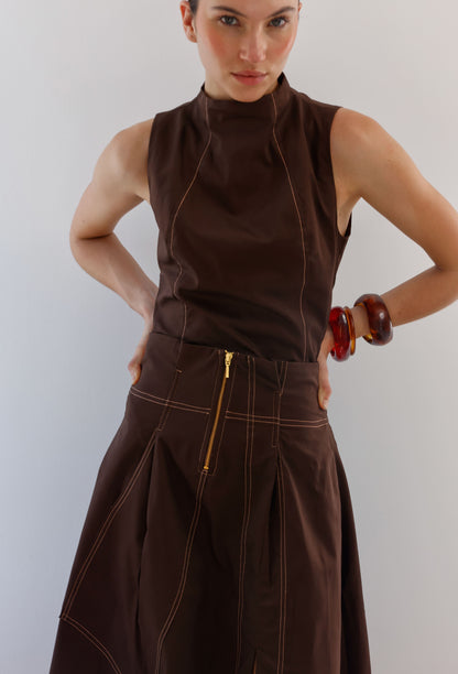 BLUSA ALBA CAFE