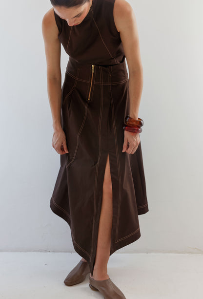 FALDA CAFE BELINDA ELEGANTE