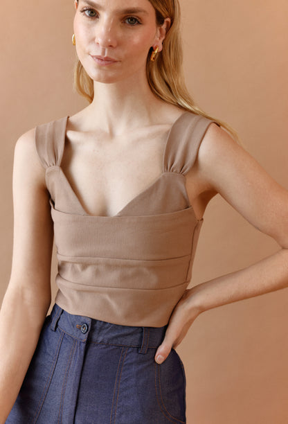 CROP TOP ALMA CAMEL