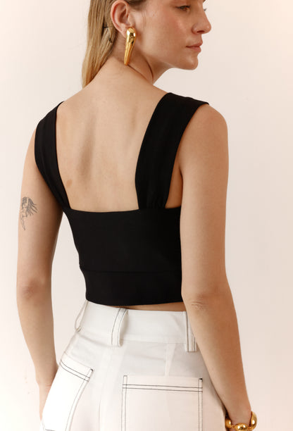 CROP TOP ALMA NEGRO