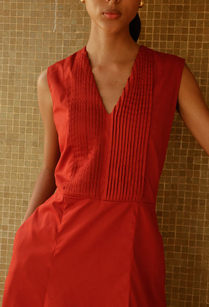 VESTIDO FABIOLA LADRILLO