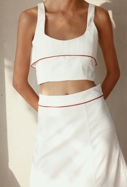 CROP TOP MELBA BLANCO
