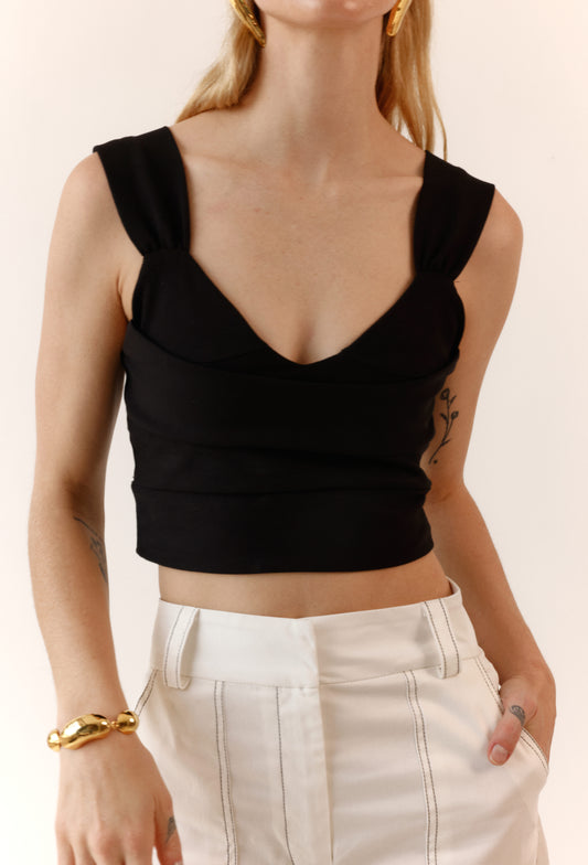 CROP TOP ALMA NEGRO