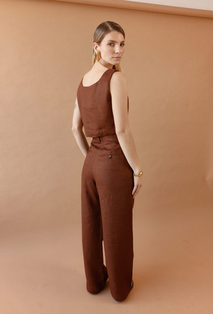 PANTALON FRANCESCA CAFE