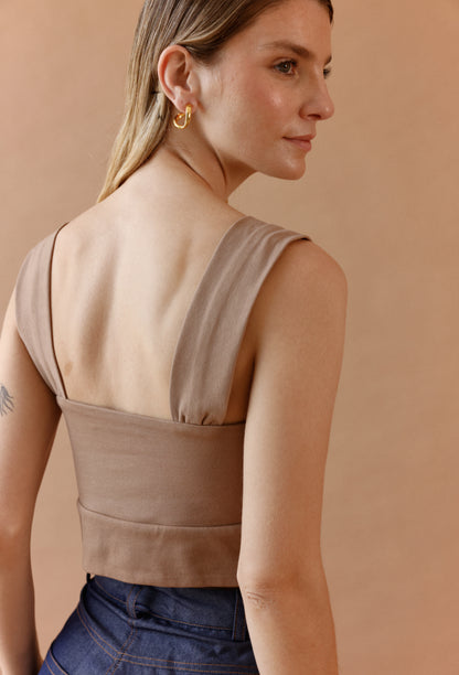 CROP TOP ALMA CAMEL
