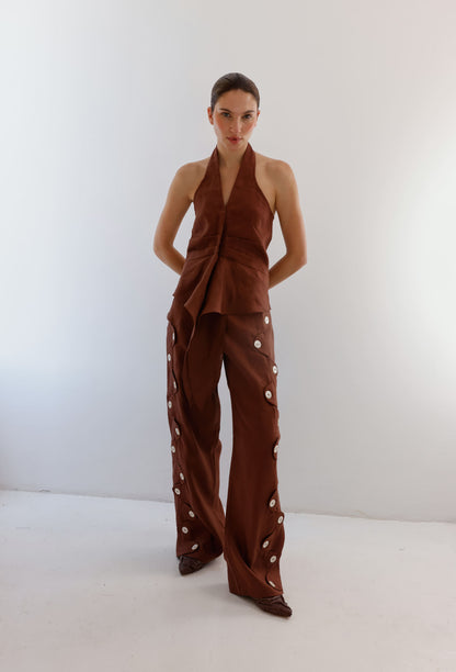 PANTALON ELEONORA CAFE