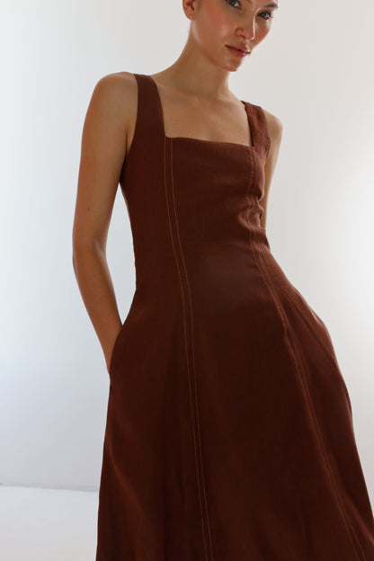 VESTIDO CARLOTA CAFE