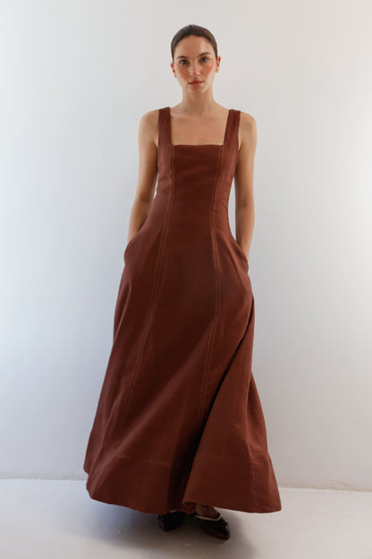 VESTIDO CARLOTA CAFE
