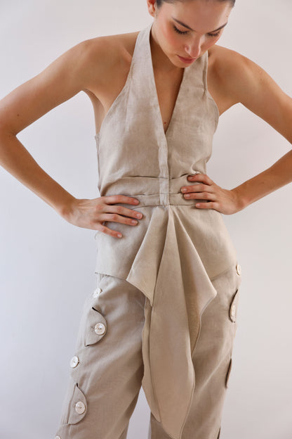 BLUSA NIDIA CAMEL